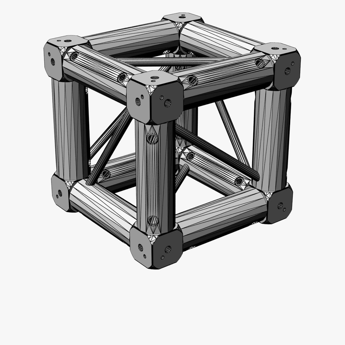 Modules 3 4. 3d модель квадрата. Ферма квадратная. Куб для соединения квадратной фермы. Truss 3d model.