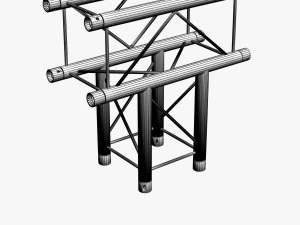 square light trusses collection - 50 pcs modular 3D Model