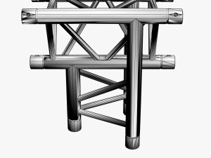 triangular trusses collection - 55 pcs modular 3D Model