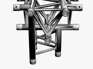 triangular trusses collection - 55 pcs modular 3D Model