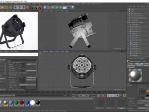 stage lighting collection 14 pieces 3D Model