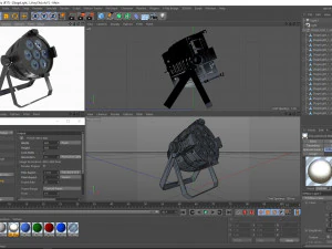 stage lighting collection 14 pieces 3D Model
