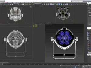 stage lighting collection 14 pieces 3D Model
