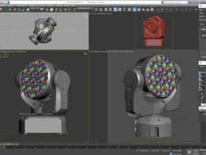 stage lighting collection 14 pieces 3D Model
