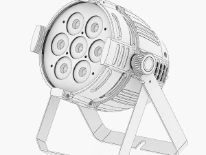 stage lighting collection 14 pieces 3D Model