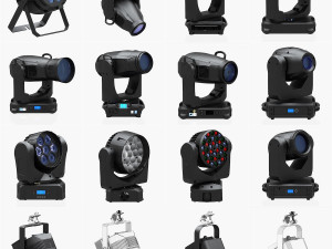 stage lighting collection 14 pieces Modèle 3D