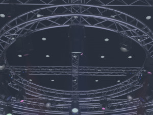 tv studio stage truss and lights Modello 3D