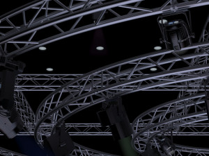 tv studio stage truss and lights Modello 3D
