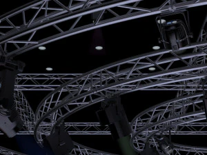 tv studio stage truss and lights 3D Model