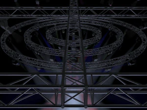 tv studio stage truss and lights 3D Model