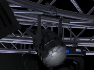 tv studio stage truss and lights 3D Model