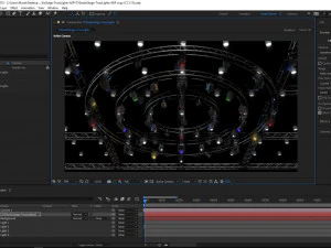 tv studio stage truss and lights 3D Model