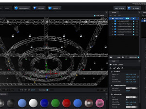 tv studio stage truss and lights Modello 3D