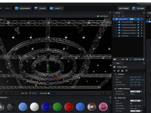 tv studio stage truss and lights 3D Model