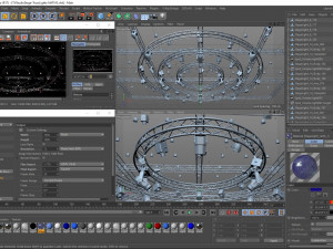 tv studio stage truss and lights Modello 3D
