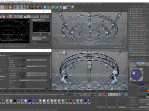 tv studio stage truss and lights 3D Model