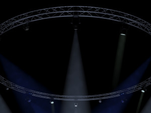 circle square truss1000cm-stage lights 3D Model