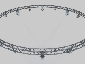 circle square truss1000cm-stage lights Model 3D