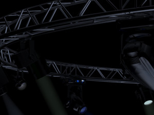 circle square truss1000cm-stage lights Model 3D