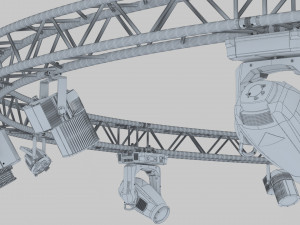 circle square truss1000cm-stage lights Model 3D