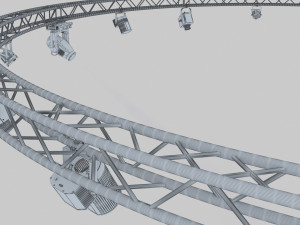 circle square truss1000cm-stage lights Model 3D