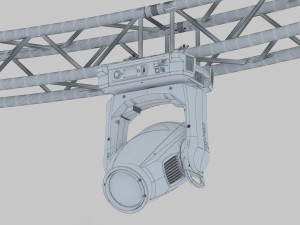 circle square truss1000cm-stage lights Model 3D