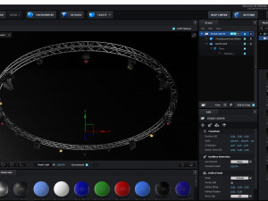 circle square truss1000cm-stage lights Model 3D