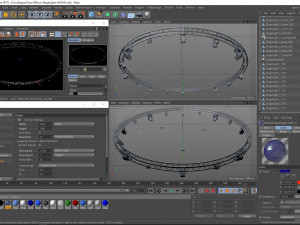 circle square truss1000cm-stage lights Model 3D