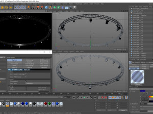 circle square truss1000cm-stage lights Model 3D