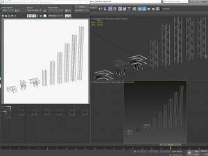 light duty square truss collection - 9 pcs modular 3D Model
