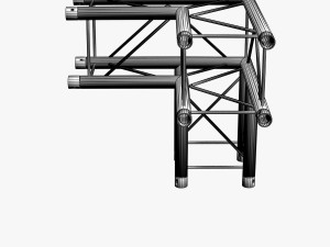 light duty square truss collection - 9 pcs modular 3D Model