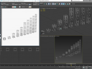 big square truss collection - 10 pcs modular 3D-Modell