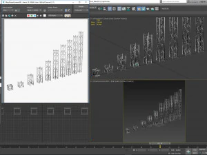big square truss collection - 10 pcs modular 3D Model