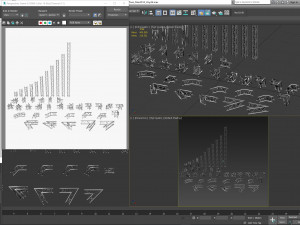 triangular truss standard collection - 41 pcs modular 3D Model