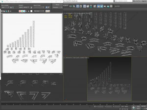 cole&ccedil;&atilde;o padr&atilde;o de treli&ccedil;a triangular - 41 pe&ccedil;as modulares Modelo 3D
