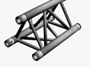 triangular truss standard collection - 41 pcs modular 3D Model