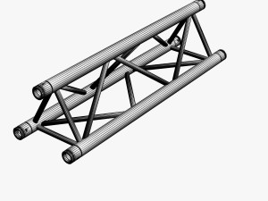 triangular truss standard collection - 41 pcs modular 3D Model