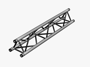 triangular truss standard collection - 41 pcs modular 3D Model