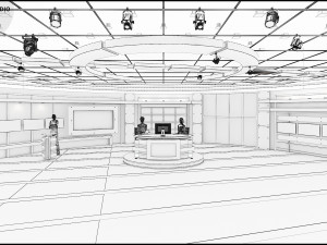 Virtual TV Studio Sets - Collection Vol 5 - 2 PCS DESIGN 3D Модель