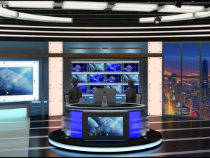 Virtual TV Studio Sets - Collection Vol 5 - 2 PCS DESIGN 3D Модель