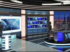 Virtual TV Studio Sets - Collection Vol 5 - 2 PCS DESIGN 3D Модель