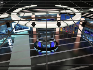 Virtual TV Studio Sets - Collection Vol 5 - 2 PCS DESIGN 3D Модель