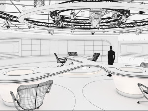 Virtual TV Studio Sets - Collection Vol 5 - 2 PCS DESIGN 3D Модель