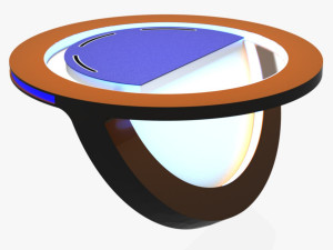 tv studio news desk 10 3D Model