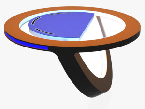 tv studio news desk 10 3D Model