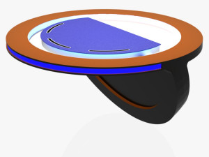 tv studio news desk 10 3D Model