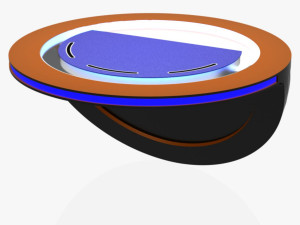 tv studio news desk 10 3D Model