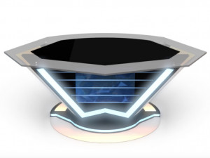 tv studio news desk 9 Modelo 3D