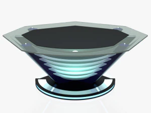 tv studio news desk 9 3D Model