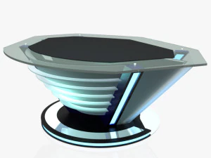 tv studio news desk 9 3D Model